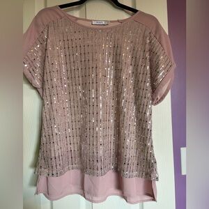 Ricki's Blush Sequin Blouse